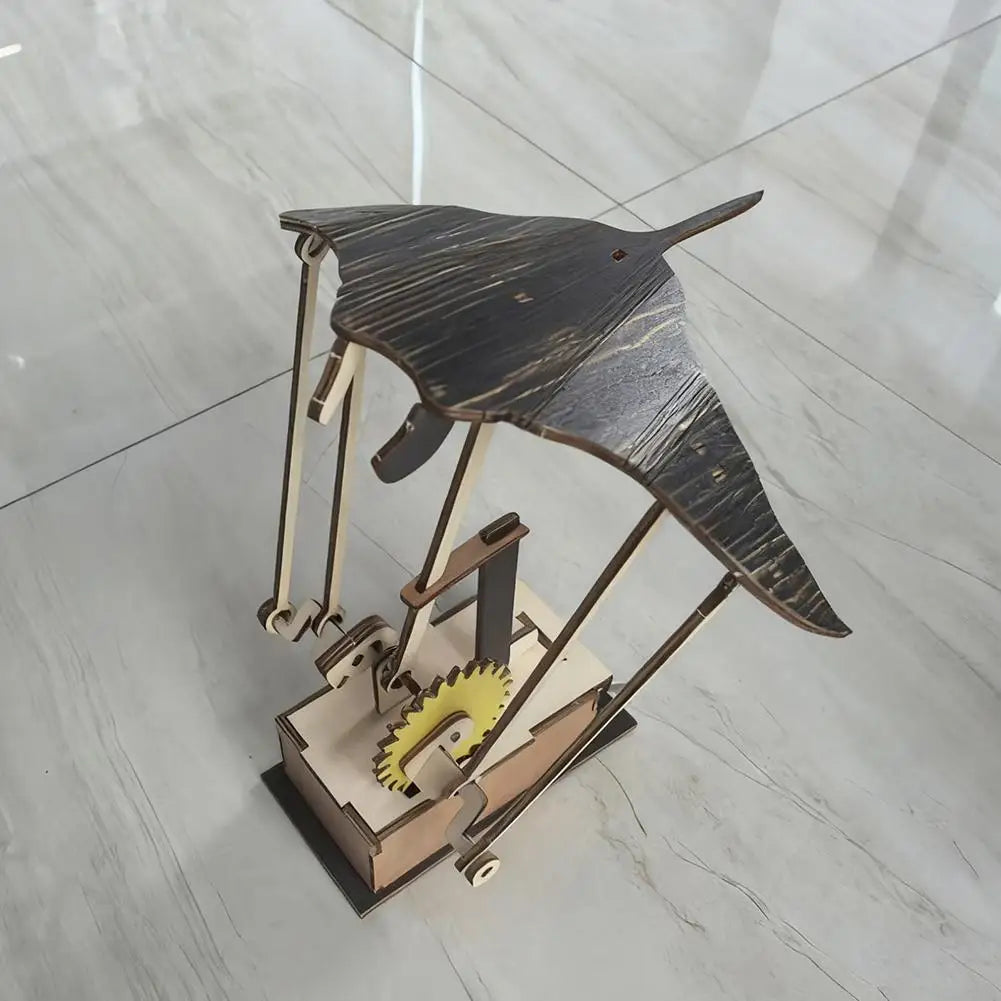 WaveGlide™ – Handcrafted Wooden Manta Ray in Motion 🌊✨