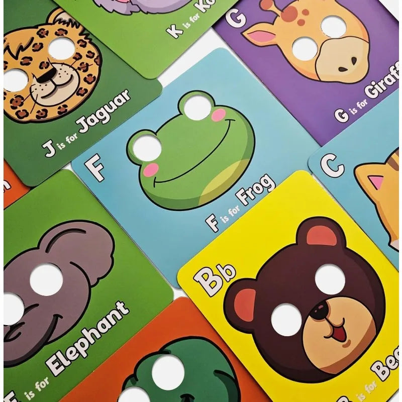 Interactive ABC Flash Cards – Learn Letters with Fun Animal Masks!