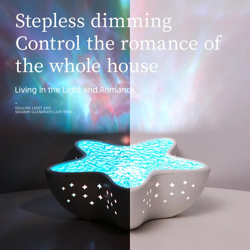 Starry Glow: Starfish LED Projector Lamp