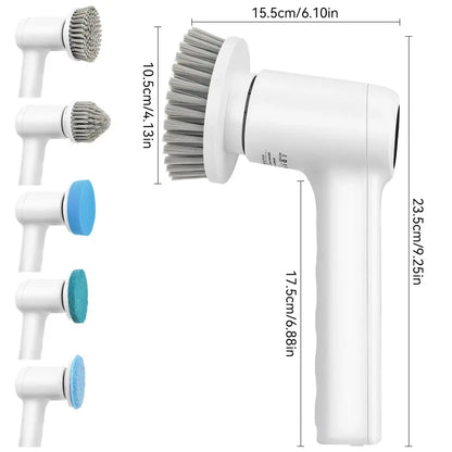 Electric Cleaning Brush 5 In 1 Electric Spin Cleaning Scrubber USB