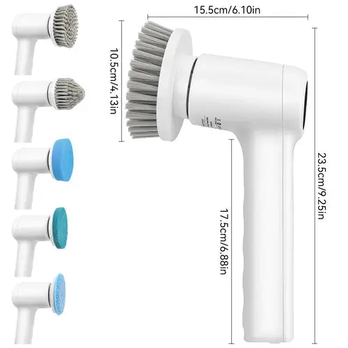 Electric Cleaning Brush 5 In 1 Electric Spin Cleaning Scrubber USB