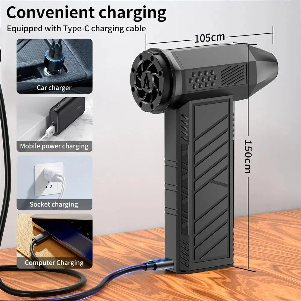 Powerful Turbo Jet Fan Air Blower 130000RPM 52M/S Handheld Type-C