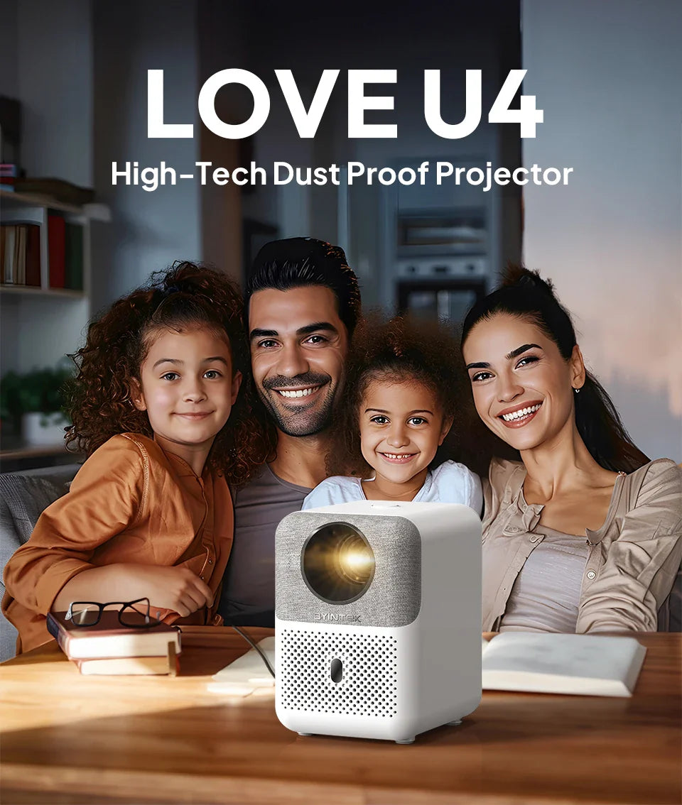 BYINTEK LOVE U4 Smart Mini Home Theater Projector 4K 1080P Video Android WIFI for Smartphone Cinema South Bay Evans General Store