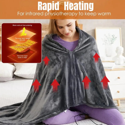 Cozy Comfort: Portable USB Heated Blanket Shawl for On-the-Go Warmth DD-Home Store