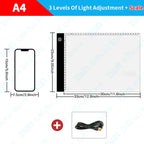 A3/A4/A5 3-Level Dimming Led Drawing Copy Pad Board Children's Toy AliExpress