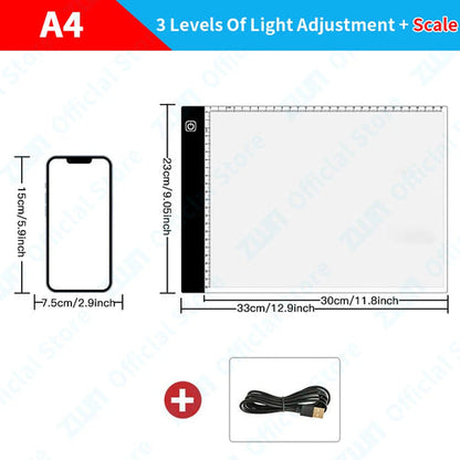 A3/A4/A5 3-Level Dimming Led Drawing Copy Pad Board Children's Toy AliExpress