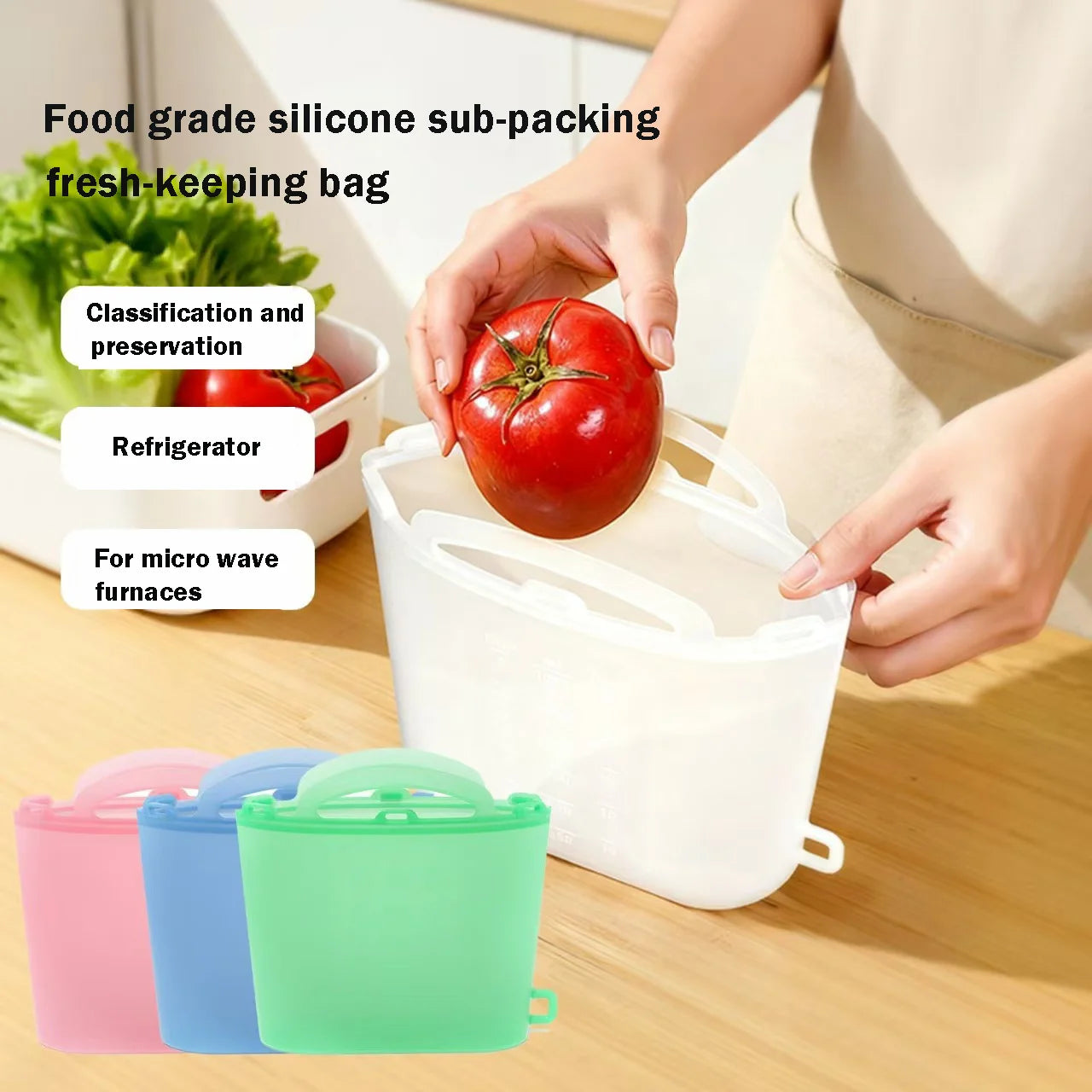 FreshSeal™ Silicone Bags 🥗 — Reusable Freshness, Zero Waste