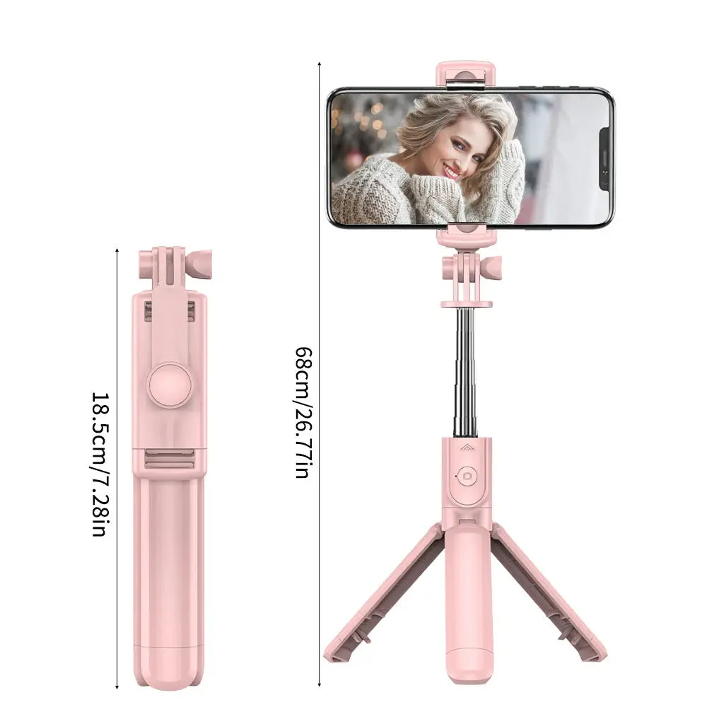 Wireless Selfie Stick Tripod Stand with Detachable Remote for iPhone