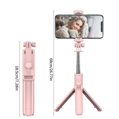 Wireless Selfie Stick Tripod Stand with Detachable Remote for iPhone