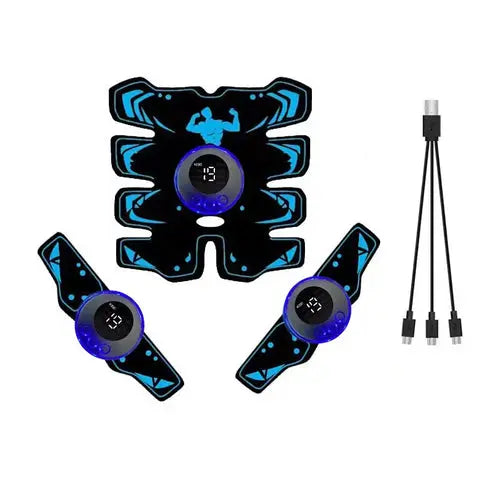  USB Rechargable EMS Muscle Stimulator ABS Arm 3 IN 1 Trainer Pad