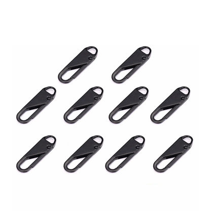 10 Pcs Zipper Slider Puller Instant Zipper Repair Bag Replacement Bad Buckle Travel Bag Suitcase Zipper Head DIY Sewing Craft