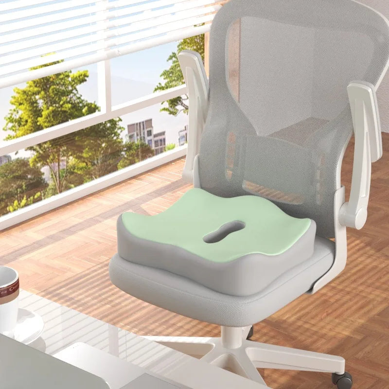 Ergonomic Office Seat Cushion】3-Zone Memory Foam Lumbar Support Pillow Breathable Posture Corrector for Car Office Wheelchair