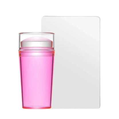 Jelly Silicone Transparent Nail Stamper Set with Scraper Stone's Store