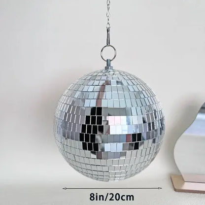 Mirror Disco Ball Decor Hanging Disco Home Decor Rotating Glass Ball AliExpress