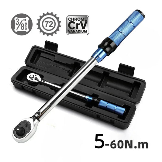5-60N.m Torque Wrench 3/8 Inch Square Drive Torques Key ±3% High Precision Torque Wrench Professional Bicycle Automotive Tool Stone's Store