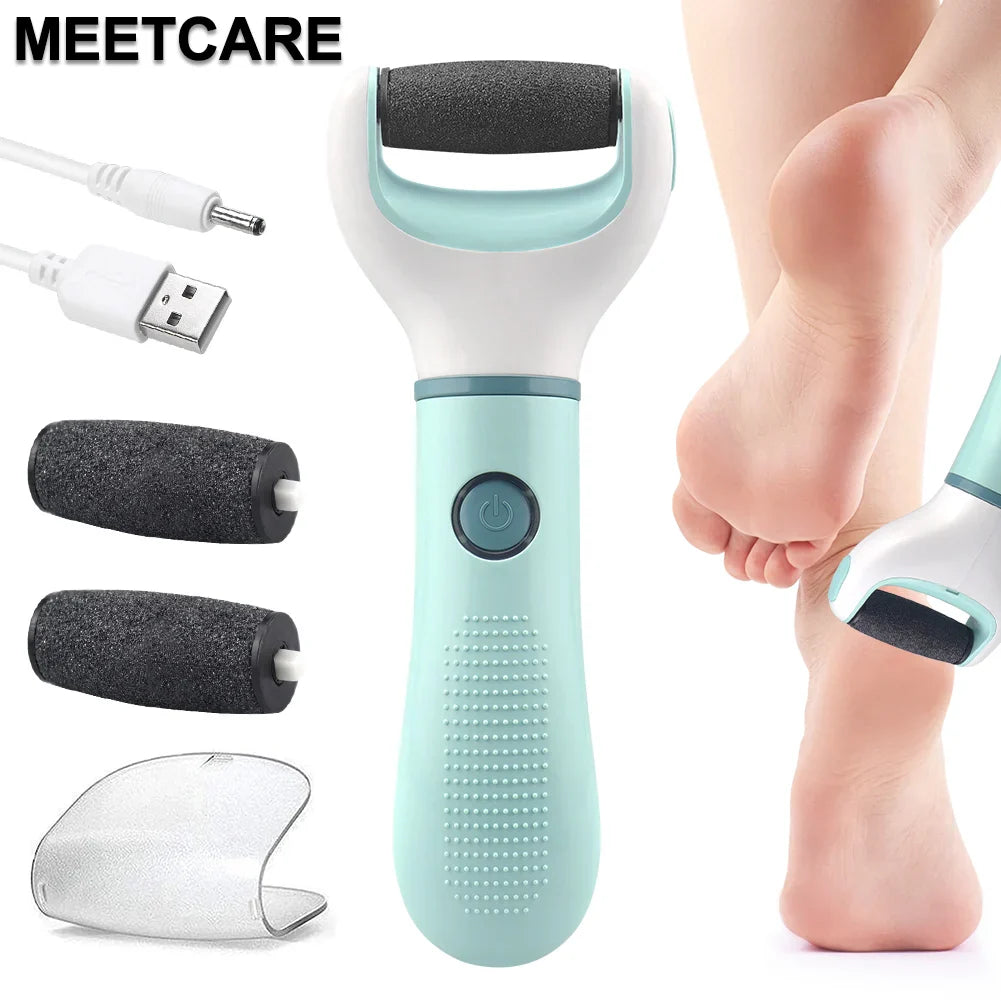 Pulidor Eléctrico Inalámbrico de Pies para Pedicura Quita Callos Piel Muerta Grietas - Eliminador de Piel Dura Recargable Impermeable Limpiador de Pies