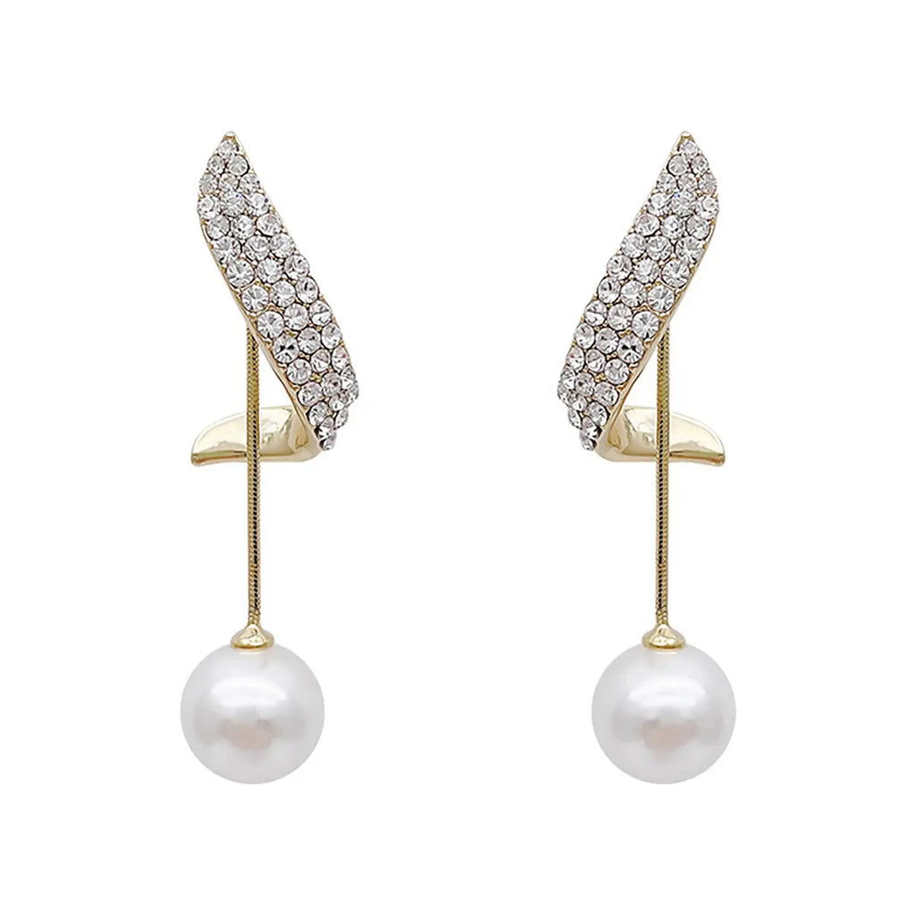 2 Pieces Of Women's Trendy And Elegant Pearl Tassel Earrings, Outdoor