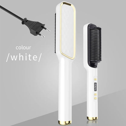 Electric Hot Comb Multifunctional Straight Hair Straightener Comb Negative Ion Anti-Scalding Styling Tool Straightening Brush Stone's Store