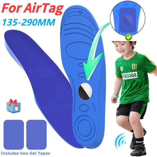 Insoles for Airtag Tracking Devise Hidden Holder Comfortable Securely Mounted Shoe Inserts Tracker Insoles for Kids and Seniors
