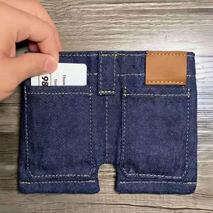DenimMini™ Wallet: Foldable Jeans Shape, Fun & Functional ✨