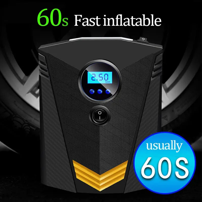 Inflador de neumáticos digital DC 12 voltios, bomba compresora de aire portátil para coche 150