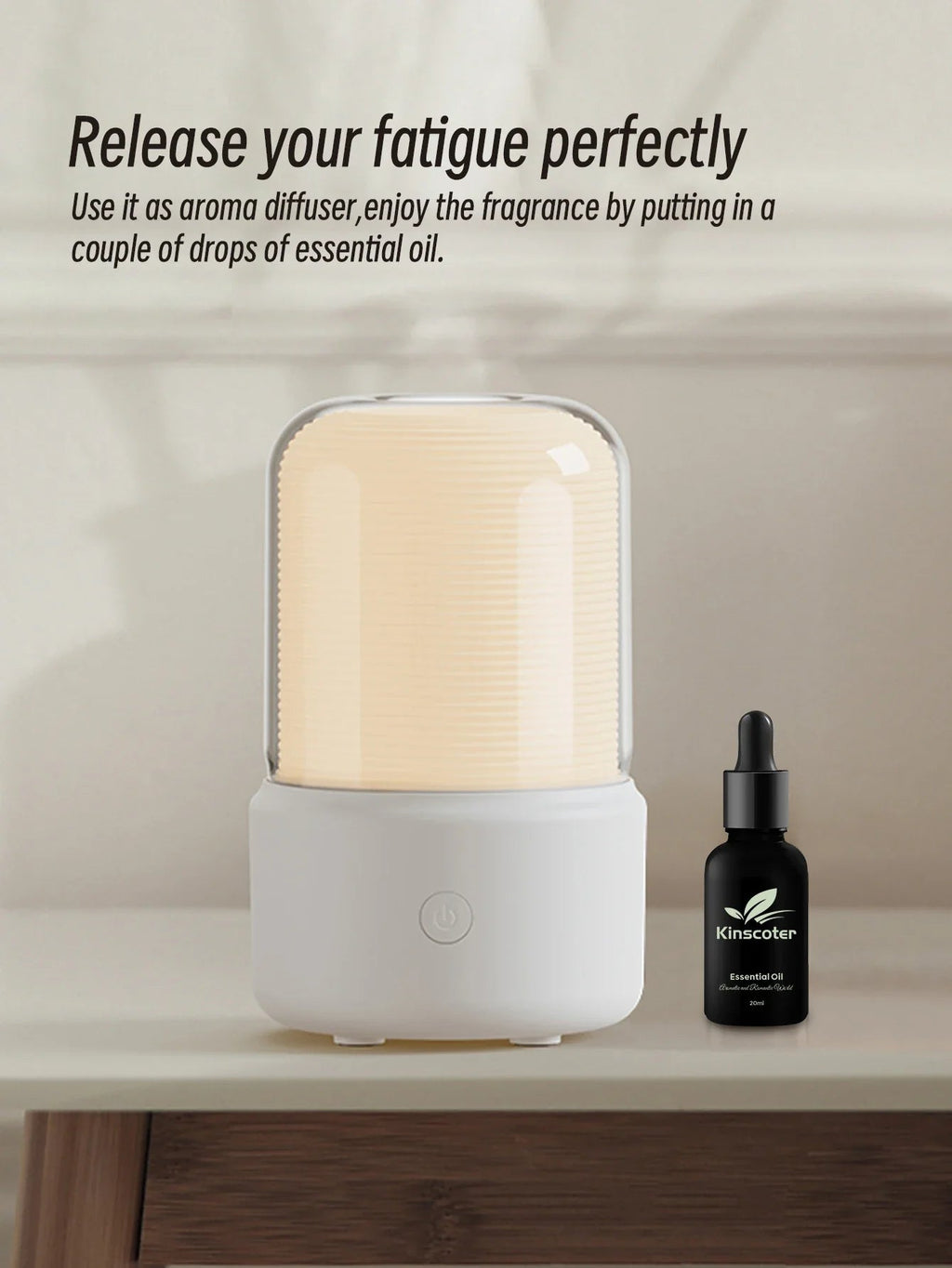 KINSCOTER Portable Mini Aroma Diffuser USB Air Humidifier Essential Oil Night Light Cold Mist Maker Sprayer for Home Gift HUMI Store