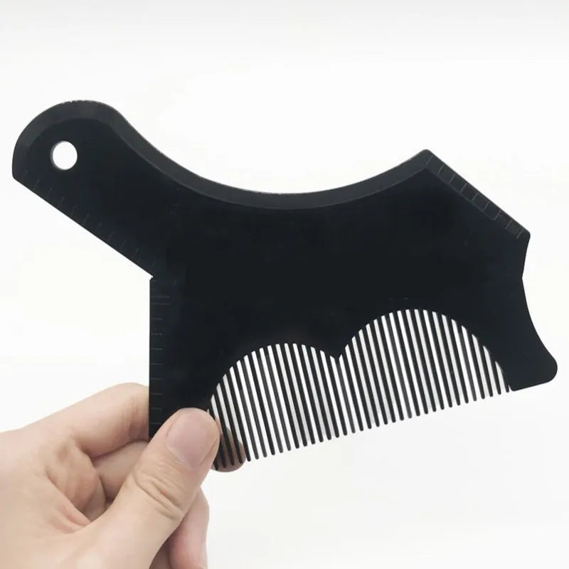 New 2025 Fashion Men Beard Shaping Styling Template Comb Men's Beards Combs Beauty Tool for Hair Beard Trim Templatesival