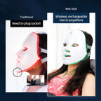 7 Colors LED Facial Mask with Neck Red Light Therapy Mask – Skin Tightening, Lifting & Anti-Aging foreverlily Official Store