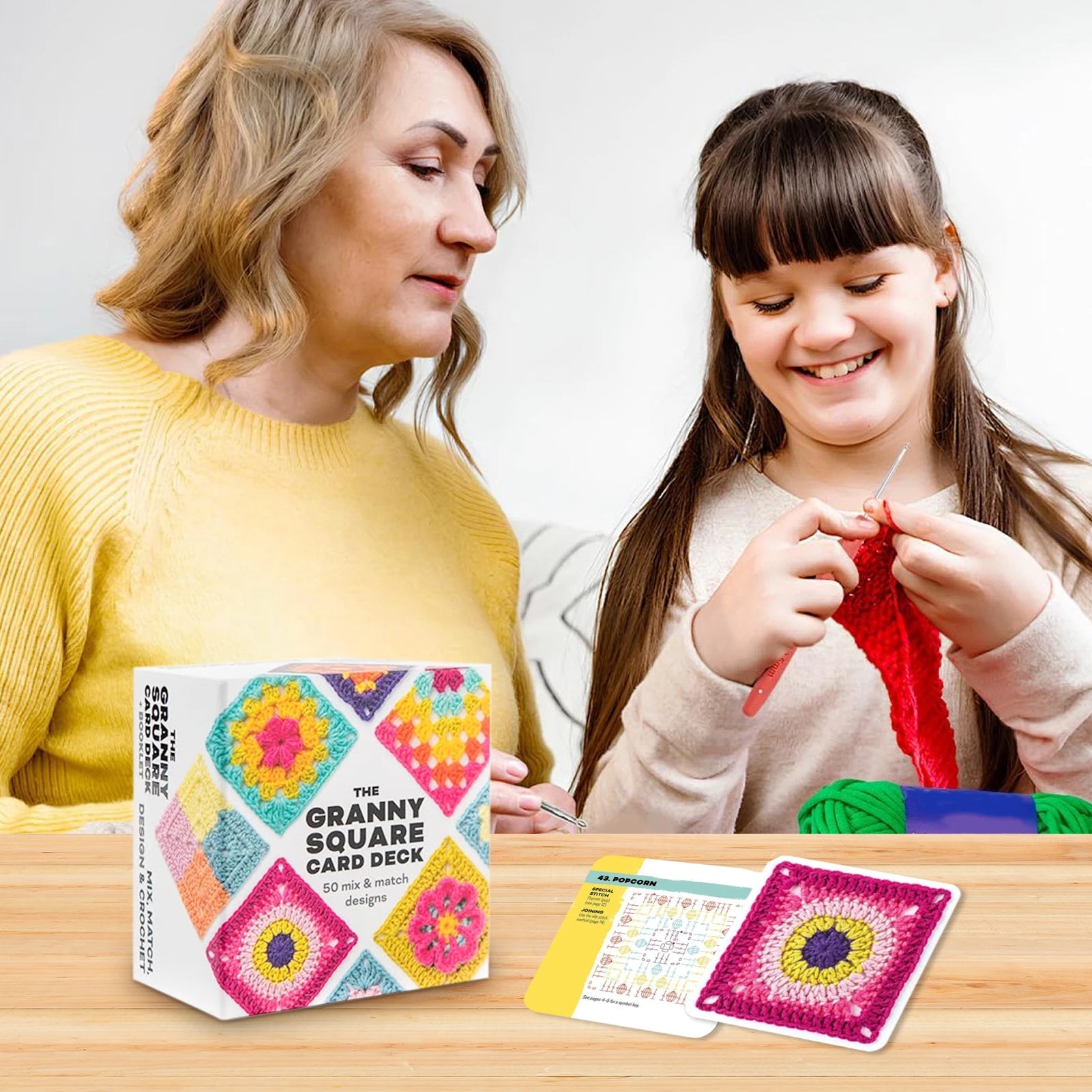 The Ultimate Granny Square Card Deck: Mix, Match & Master 50 Timeless Patterns Ruguoyoulaisheng Store
