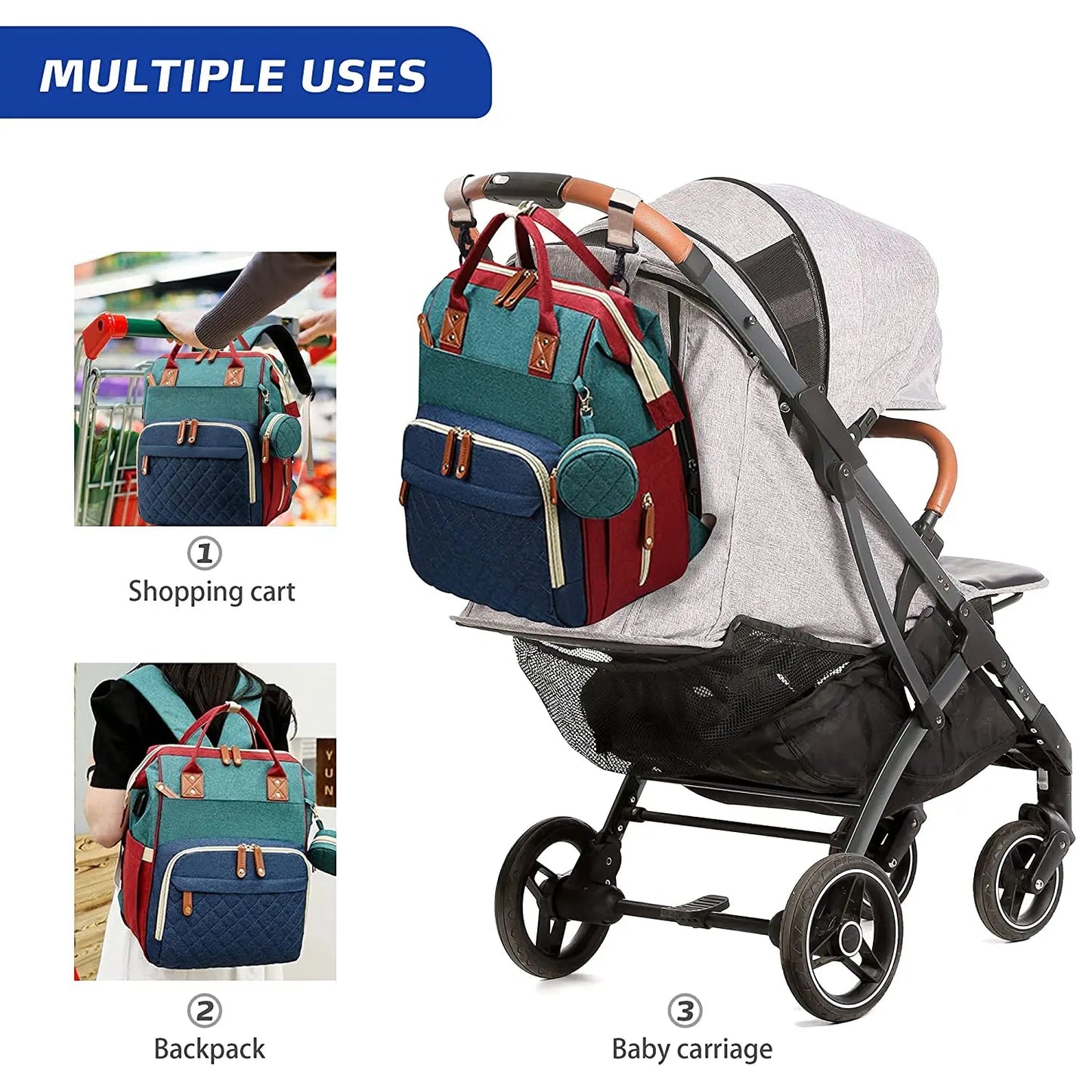 3-in-1 Diaper Bag & Baby Bed YOURSChoice Store