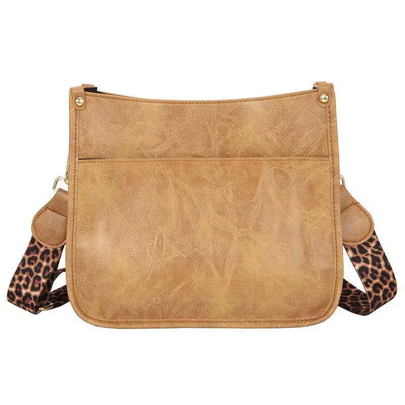 Retro Leopard Print Shoulder Bag Fashion Tote Bag Small Square Bag Crossbody Handbag for Women Halloween Christmas Gift