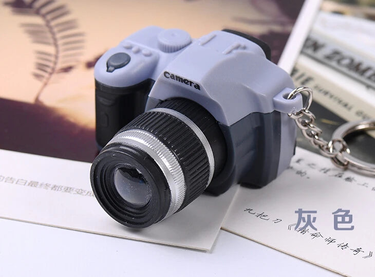 New Mini SLR Model Camera Keychain Car Key Ring  LED Flashlight Colorful  Key Chain Best Party Gift Jewelry Wholesale 17233