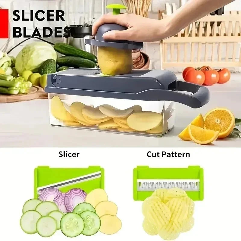 14/16 in 1 Multifunctional Vegetable Chopper Handle Food Grate Food Chopper Vegetable Slicer Dicer Cut Kitchen Items cocina Shop1103772493 Store