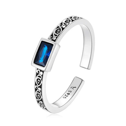 Adjustable Rings Real 925 Sterling Silver Stackable Engagement Zircon Open Size Rings For Women Jewelry big nose Official Store