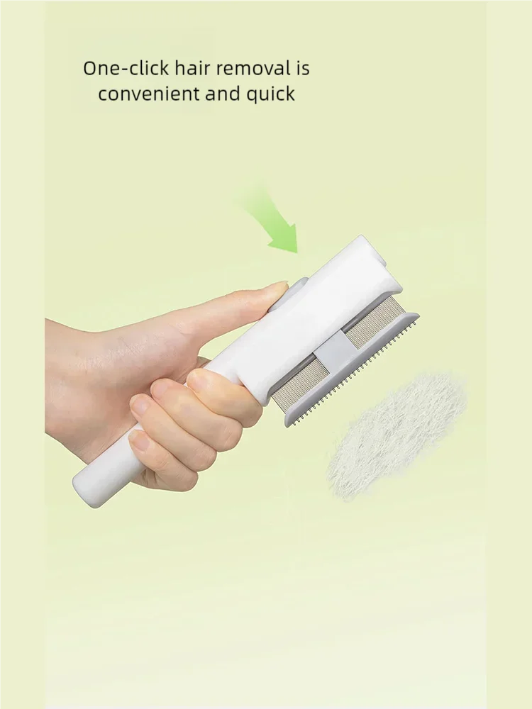 Pet Hair Shedding Comb Easy Care Efficient Portable Grooming Beauty Tool One - Click Depilation Pet Comb Flea Comb