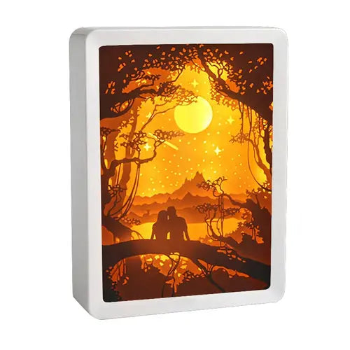Howl's Moving Castle Anime Paper-Cut Light Decor - 3D Shadow Box Lamp