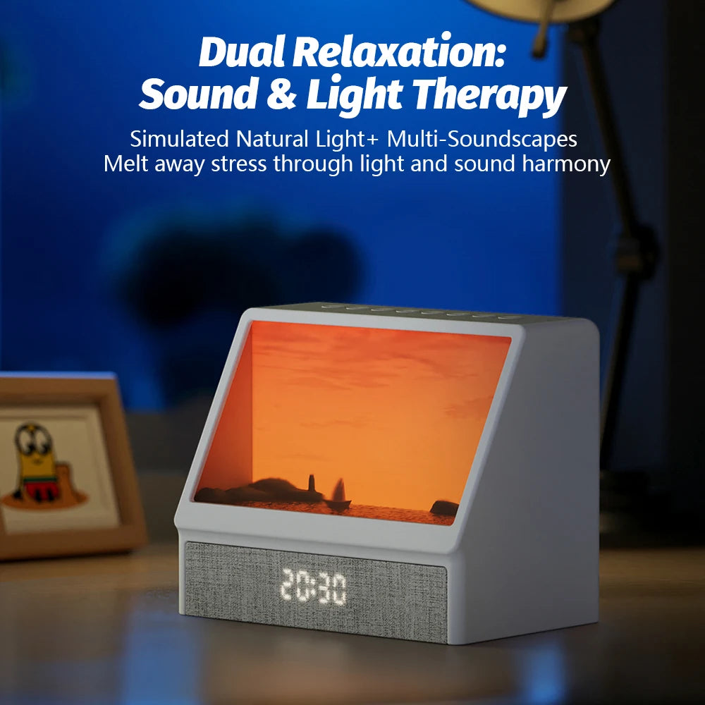 SunGlow™ Wake-Up Lamp 🌅 — Sunrise Light & Soothing Sleep Sounds