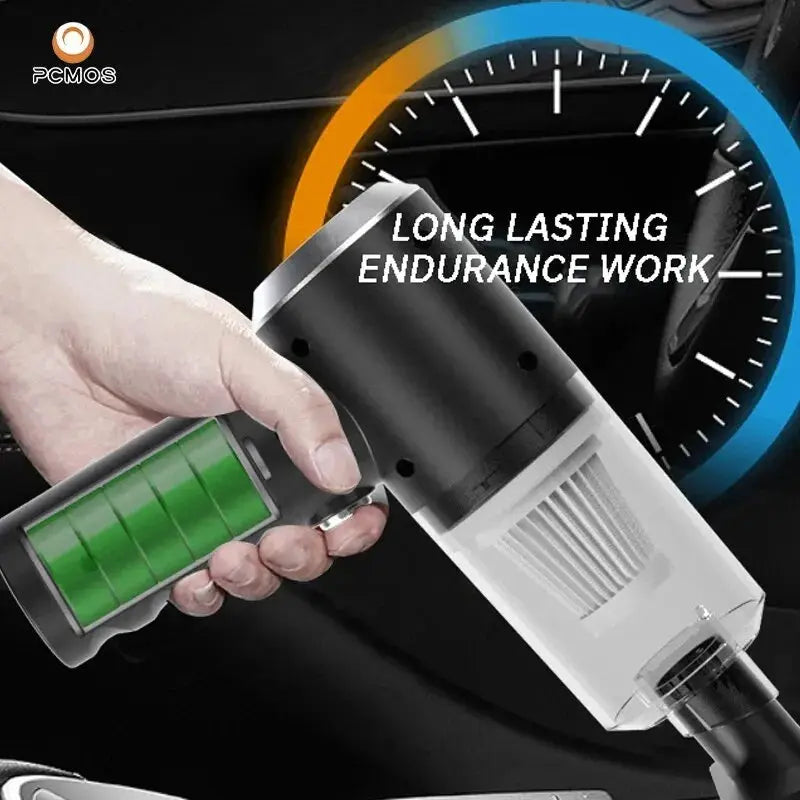 Wireless Vacuum Cleaner Dual Use for Home and Car 120W High Power Powerful Vacuum Cleaner Black PCMOS 1PC DaZhe Plus Store