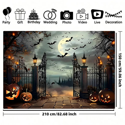 1pc country old house banner, suitable for Halloween parties, indoor and outdoor decoration, theme parties, anniversaries.