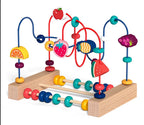 Montessori Wooden Roller Coaster Bead Maze for Toddlers Laime Store
