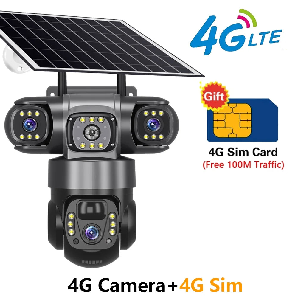 See It All: Triple-Lens Solar 360° Dome Camera