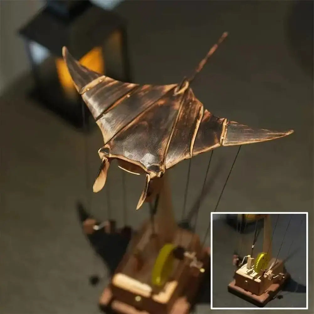 WaveGlide™ – Handcrafted Wooden Manta Ray in Motion 🌊✨