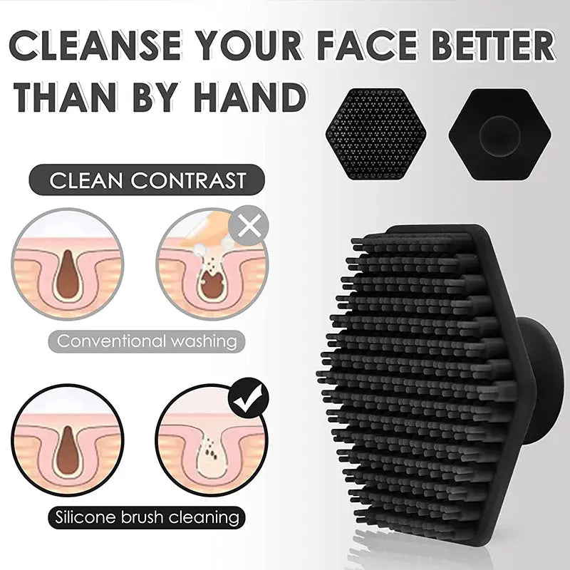 Brocha de afeitar para hombre para limpieza, herramienta de barbero, bigote de silicona