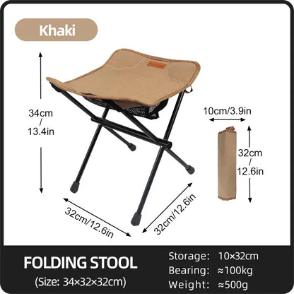 PACOONE Camping Portable Folding Stools Ultralight Aluminium Alloy AliExpress