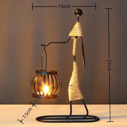 Nordic Metal Candlestick Abstract Character Sculpture Candle Holder Decors Handmade MERRYHOME Merryhome Official Store