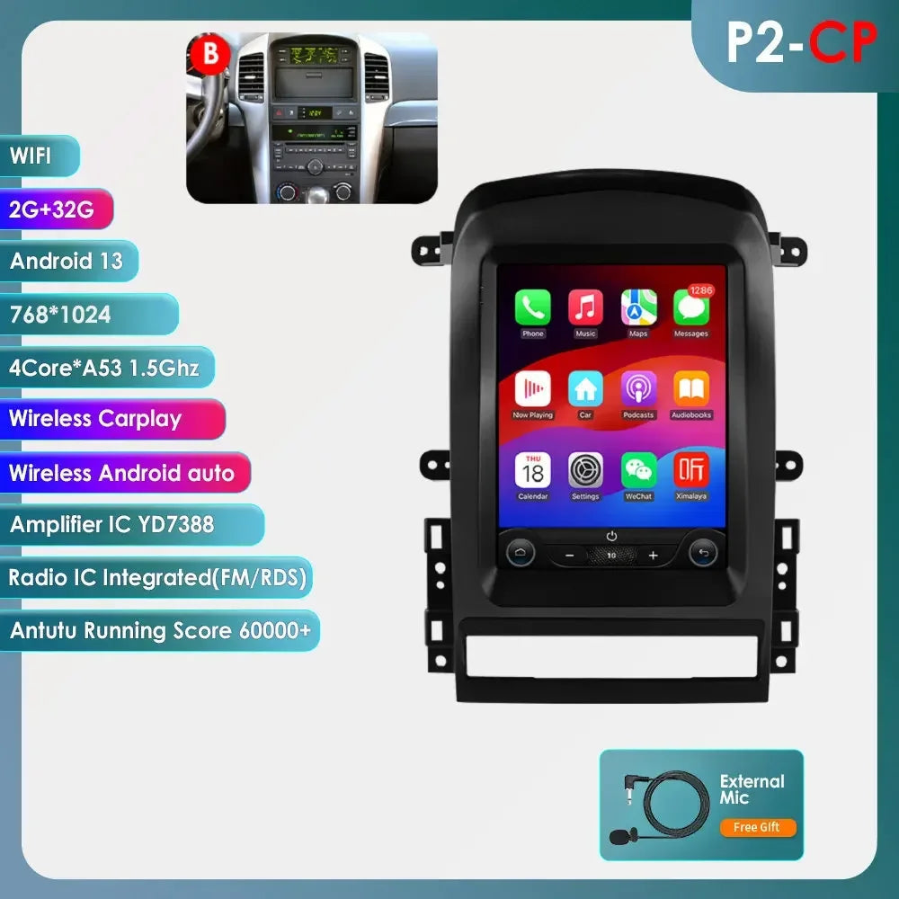 Chevrolet Captiva Sport 2006 - 2012 Multimedia Hizpo Auto Radio Global Store