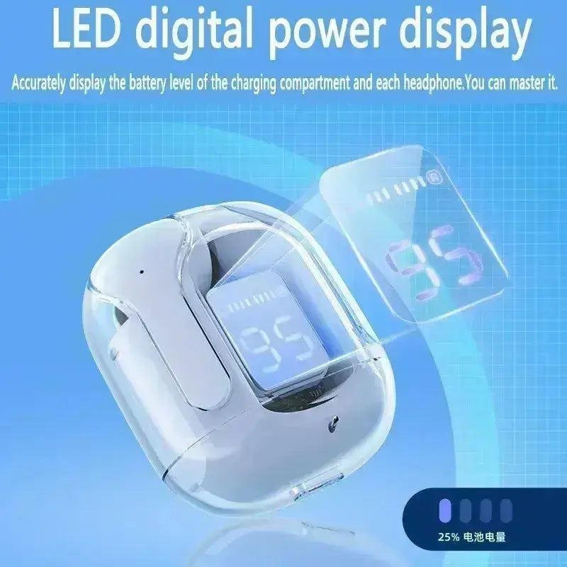 View details for NEW T2 TWS Wireless Bluetooth Headset Transparent ENC Power Digital