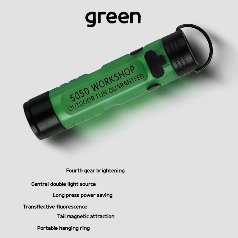 Gopeak Pocket Mini Flashlight Outdoor Key Clip Cap Ambient Led Long Endurance Disaster Relief Emergency 5050 Small Light