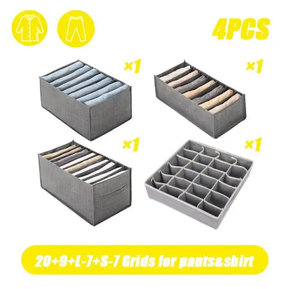 Organizador de ropa para armarios, pantalones, vaqueros, caja de almacenamiento, organizador de armario