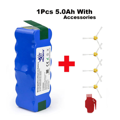 14.4V 5000mAh For iRobot Roomba Battery 500 600 700 800 900 595 620 650 780 890 Battery For Roomba Vacuum Cleaner Battery Battery Burst Store